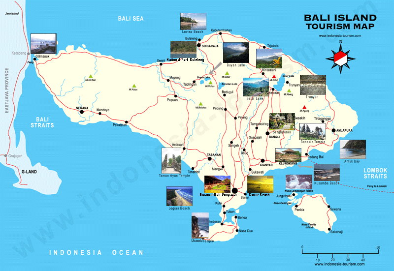 bali iland map